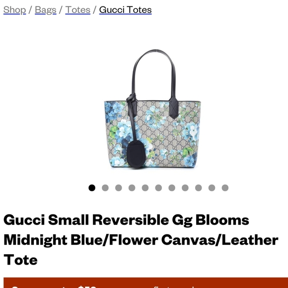 Gucci Blooms Small Tote in Blue *Currently selling used for $850! - Picture 5 of 5